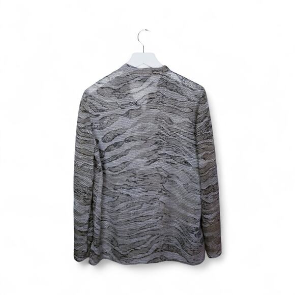 ADDITIONS Chico's Blouse Pullover Tunic Sheer Animal Print - Size Chico's 2 - M - Picture 3 of 6